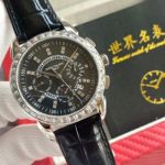   PATEK PHILIPPE  9100Automatic Movement Italy Calf Leather Style Black 42mm Watch